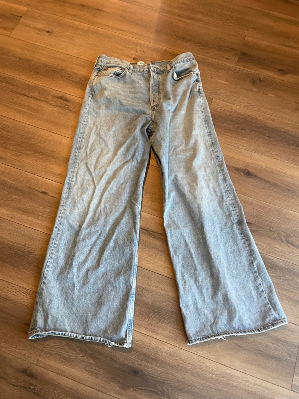 AGOLDE Dame High Rise Wide Leg Jeans- size 32 - Picture 2 of 9